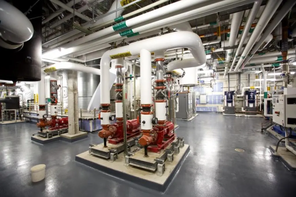 Commercial mechanical room balanced by Alpha TAB